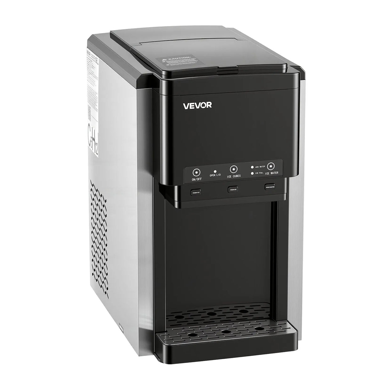 VEVOR Tabletop Water Dispenser with Ice Maker 3-in-1, 16 kg/24 h, Bullet and Crushed Ice, Cold Water