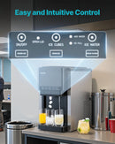 VEVOR galda ūdens dozators ar ledus automātu, 3-in-1, 16 kg/24 h ledus ražošana, 12 ledus gabaliņi 7 minūtēs, 1,8 kg uzglabāšanas ietilpība, lodīšu un sasmalcināts ledus, auksts ūdens, mājai un virtuvei