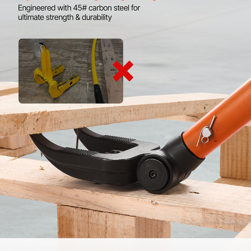 VEVOR Paletes dēļu demontāžas lauznis, 1,1 m oglekļa tērauda rokturis, nestspēja 907 kg, pastiprināts instruments grīdas, karkasa, jumta un apdares demontāžai