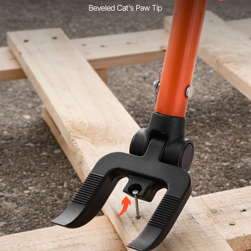 VEVOR Paletes dēļu demontāžas lauznis, 1,1 m oglekļa tērauda rokturis, nestspēja 907 kg, pastiprināts instruments grīdas, karkasa, jumta un apdares demontāžai