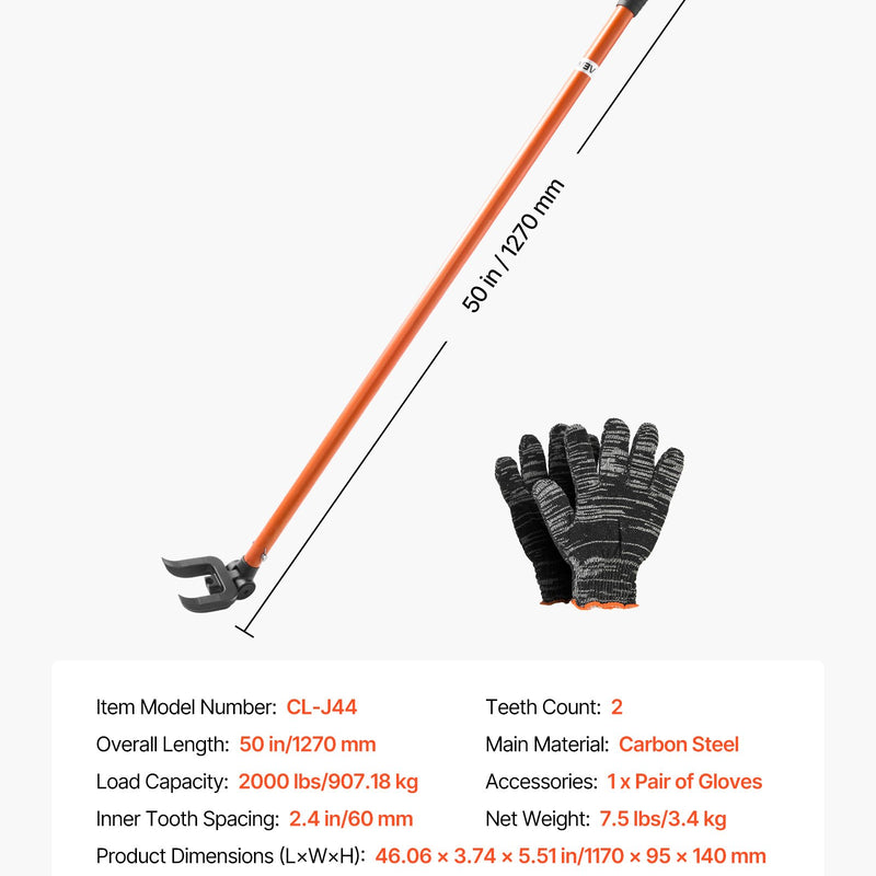 VEVOR Paletes dēļu demontāžas lauznis, 1,1 m oglekļa tērauda rokturis, nestspēja 907 kg, pastiprināts instruments grīdas, karkasa, jumta un apdares demontāžai