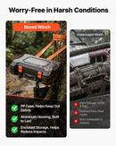 VEVOR pārnēsājama elektriskā vinča 2041 kg, 12 V DC, ar sintētisko trosi, bezvadu un vadu tālvadību, atgūšanas komplektu, ATV/UTV bezceļiem