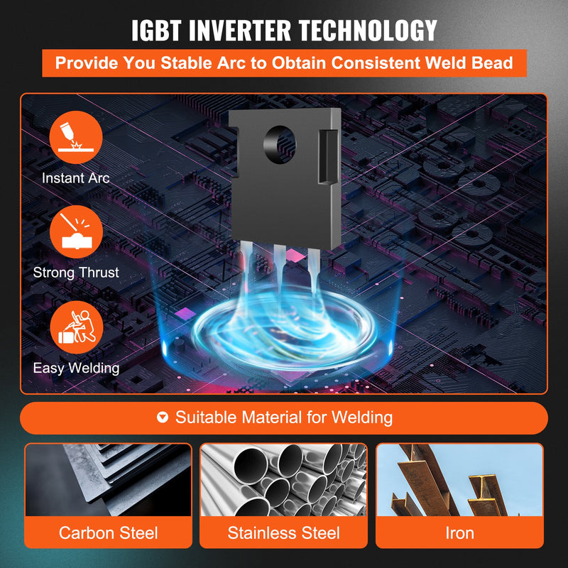 VEVOR MIG Metinātājs 270 A MIG MMA Lift TIG 3 vienā Metināšanas Komplektā 110 V/220 V