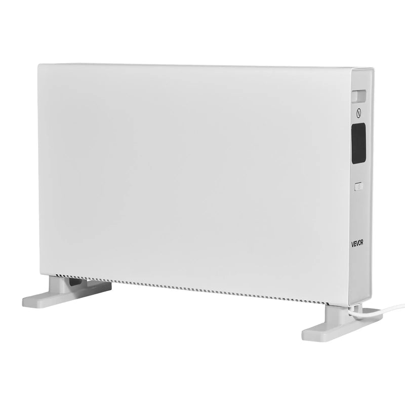 Konvekcijas paneļu sildītājs 2000 W, elektriskais telpu sildītājs ar tālvadības pulti un skārienvadību, 3 režīmi, 24 h taimeris, novietojams uz statīva vai stiprināms pie sienas, ar aizsardzību pret apgāšanos un pārkaršanu, mājai un birojam