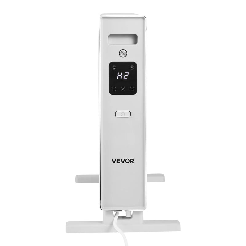 Konvekcijas paneļu sildītājs 2000 W, elektriskais telpu sildītājs ar tālvadības pulti un skārienvadību, 3 režīmi, 24 h taimeris, novietojams uz statīva vai stiprināms pie sienas, ar aizsardzību pret apgāšanos un pārkaršanu, mājai un birojam