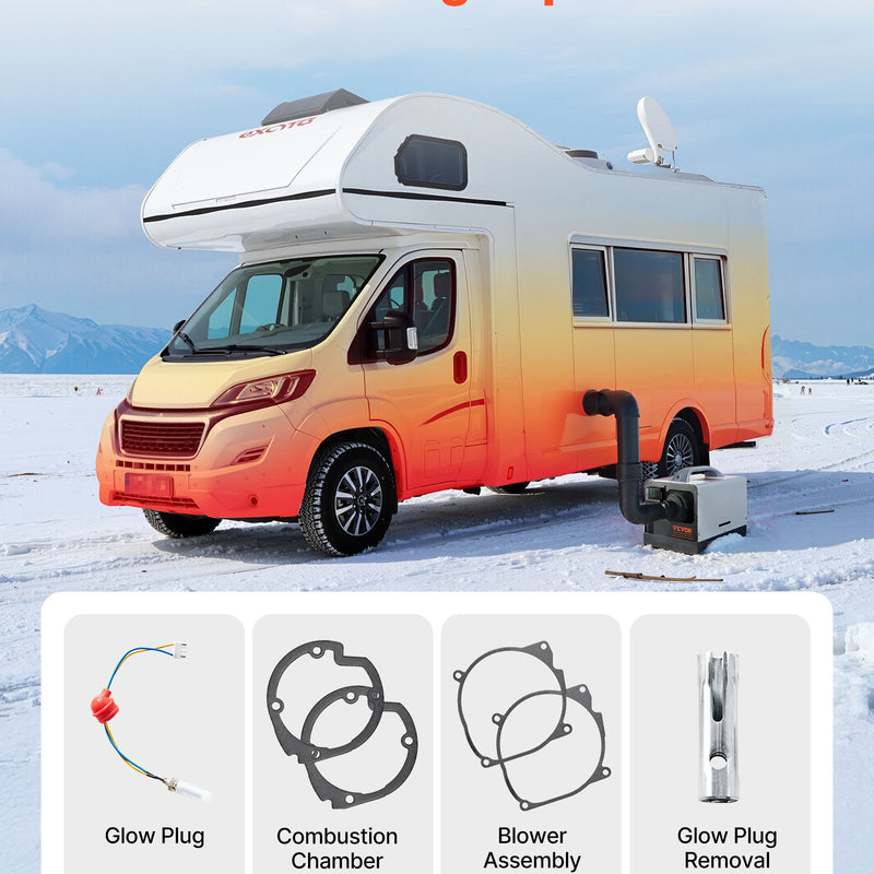 8V kvēlsveces remonta komplekts ar izsmidzināšanas sietiņu, saderīgs ar 2-8 kW dīzeļgaisa sildītājiem automašīnām un kravas auto