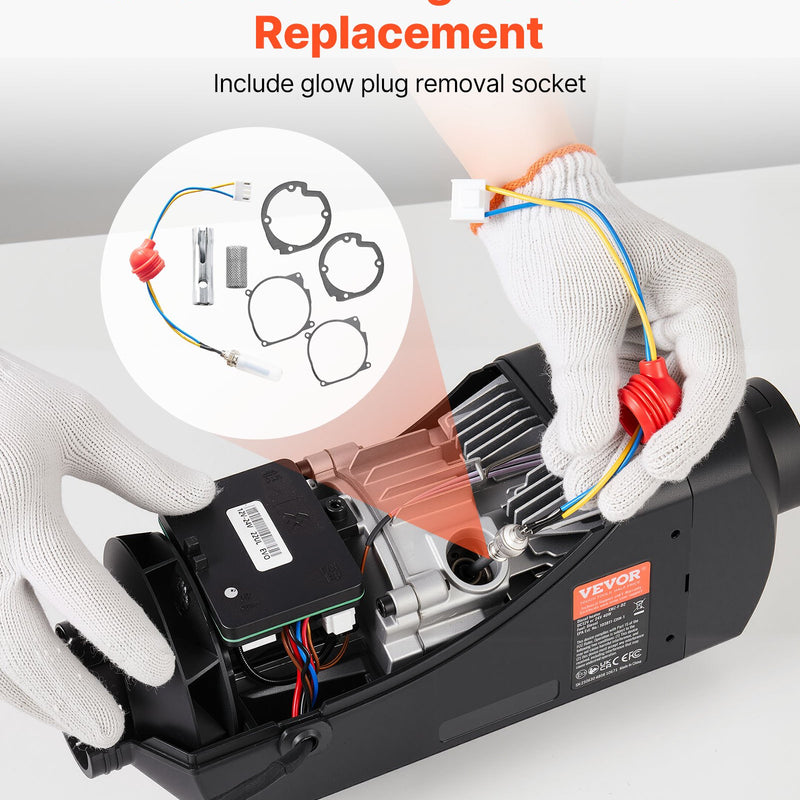 8V kvēlsveces remonta komplekts ar izsmidzināšanas sietiņu, saderīgs ar 2-8 kW dīzeļgaisa sildītājiem automašīnām un kravas auto