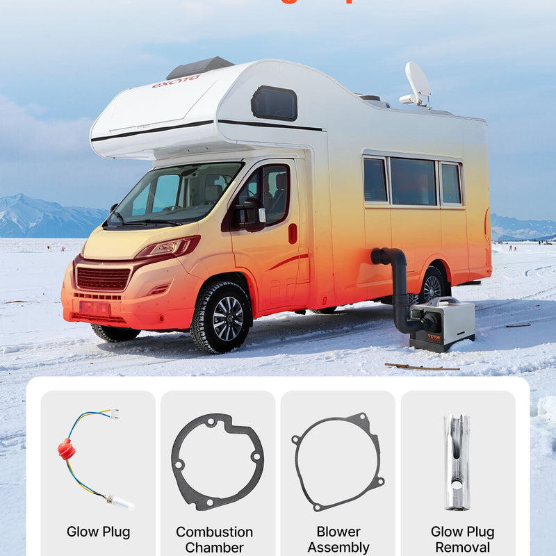 8V kvēlsveces remonta komplekts dīzeļa apsildes ierīcei ar aizdedzes spraudni un atomizācijas sietu, saderīgs ar 2 kW / 5 kW / 8 kW dīzeļa gaisa sildītāju modeļiem automašīnām, kravas auto un laivām