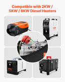 8V kvēlsveces remonta komplekts dīzeļa apsildes ierīcei ar aizdedzes spraudni un atomizācijas sietu, saderīgs ar 2 kW / 5 kW / 8 kW dīzeļa gaisa sildītāju modeļiem automašīnām, kravas auto un laivām