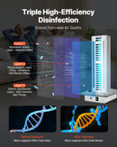 VEVOR 30 cm HVAC gaisa attīrītājs visai mājai, 24 W, ar gaismu, PCO oglekļa tehnolo