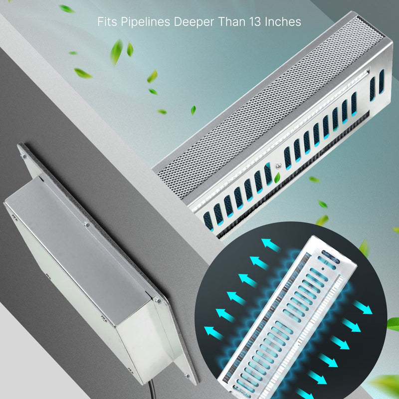 VEVOR 30 cm HVAC gaisa attīrītājs visai mājai, 24 W, ar gaismu, PCO oglekļa tehnolo