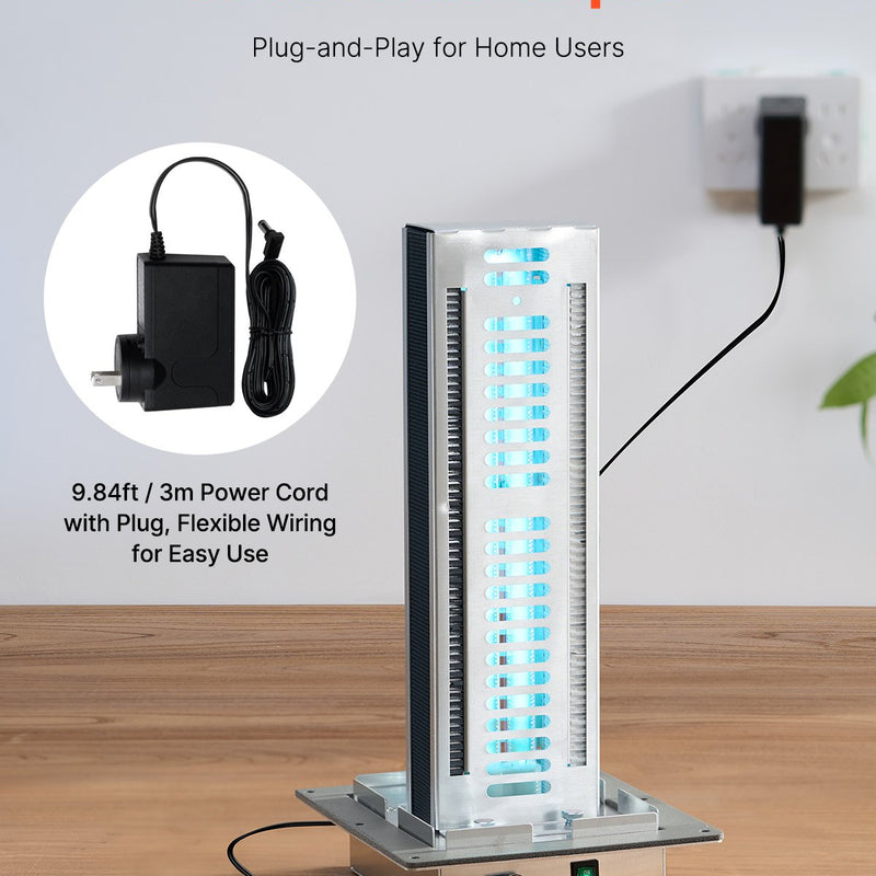 VEVOR 30 cm HVAC gaisa attīrītājs visai mājai, 24 W, ar gaismu, PCO oglekļa tehnolo