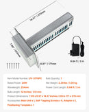 VEVOR 30 cm HVAC gaisa attīrītājs visai mājai, 24 W, ar gaismu, PCO oglekļa tehnolo