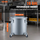 VEVOR frīkatla eļļas tvertne, 37,9 л, с ритенишим, рюшас изтуригс, eļļas pārvadāšanas trauks ar vāku un filtrēšanas maisiņu