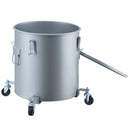 VEVOR eļļas savākšanas konteiners, 60,5 L, ar ritenīšu pamatni, vāku, fiksatoriem un filtra maisu - karstās cepamās eļļļas filtrēšanai, pelēks, ar pretrūsas pārklājumu