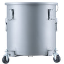 VEVOR eļļas savākšanas konteiners, 60,5 L, ar ritenīšu pamatni, vāku, fiksatoriem un filtra maisu - karstās cepamās eļļļas filtrēšanai, pelēks, ar pretrūsas pārklājumu