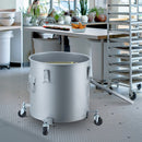 VEVOR eļļas savākšanas konteiners, 60,5 L, ar ritenīšu pamatni, vāku, fiksatoriem un filtra maisu - karstās cepamās eļļļas filtrēšanai, pelēks, ar pretrūsas pārklājumu