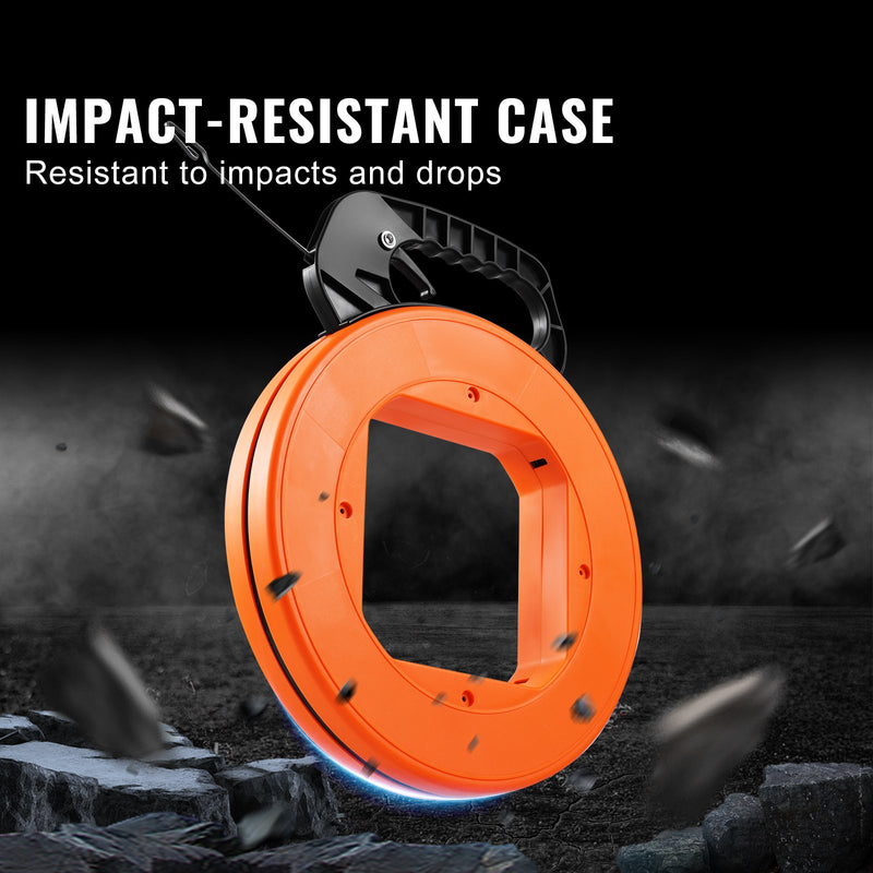 VEVOR tērauda vadu ievilkšanas lenta, 36,6 m × 3,2 mm, ar izturīgu plastmasas korpusu