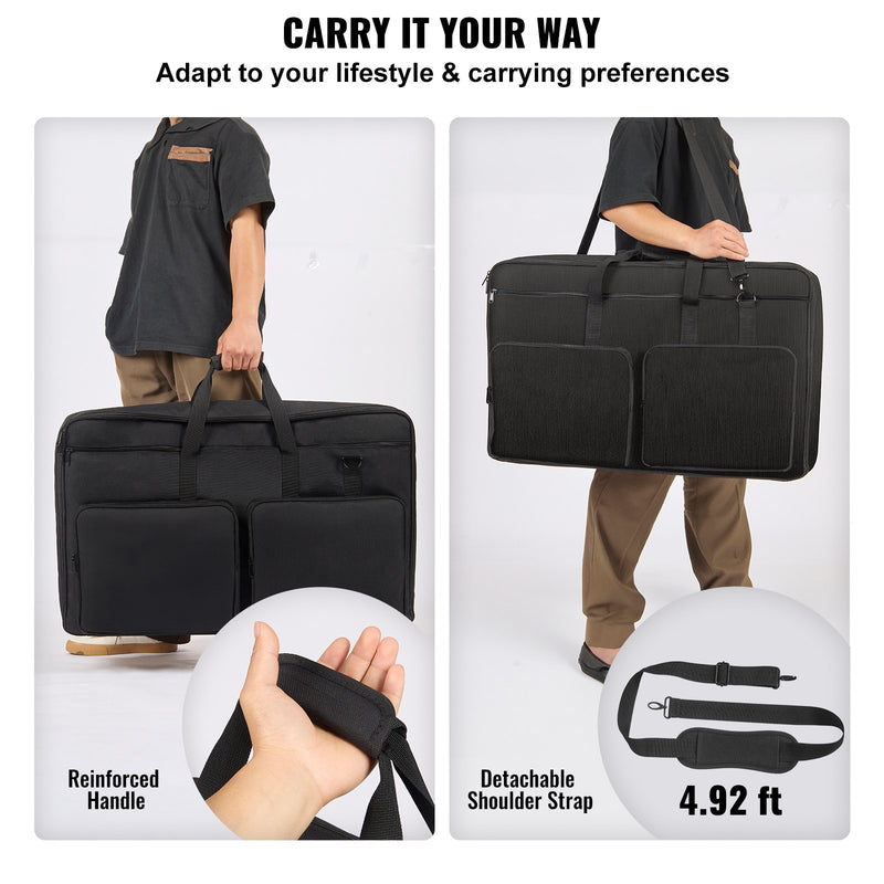 VEVOR polsterēta DJ miksera soma ar plecu siksnu, 1200D Oxford audums, 83 × 21,8 × 51,8 cm