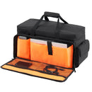 VEVOR DJ kabeļu soma, 1200D Oxford audums, ar 9 izņemamiem nodalījumiem, pleca siksnu (1,5 m), plastmasas pamatni, 60 × 30 × 32 cm, DJ aprīkojumam un mūzikas aksesuāriem