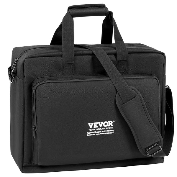 VEVOR polsterēta DJ miksera soma, 1200D Oxford audums, 1,5 m noņemama pleca siksna, 10 mm polsterējums, 490 × 220 × 390 mm uzglabāšanas soma DJ kontrolierim ar kabatu
