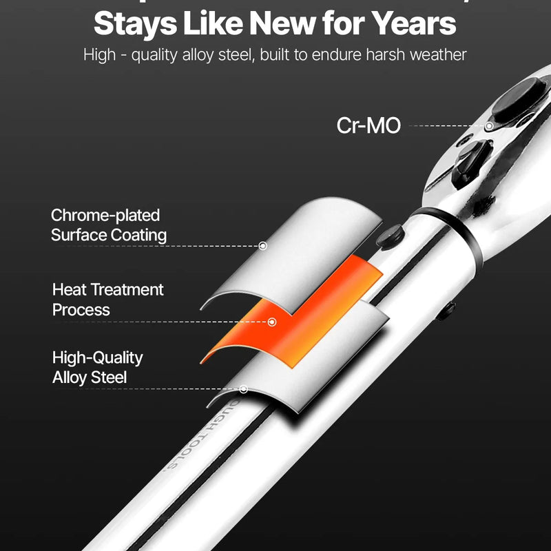 Griezes momenta atslēgu komplekts 5-60 N-m, divvirzienu, 72 zobu, ±3 % precizitāte, ar uzgaļiem un adapteri, oranžs