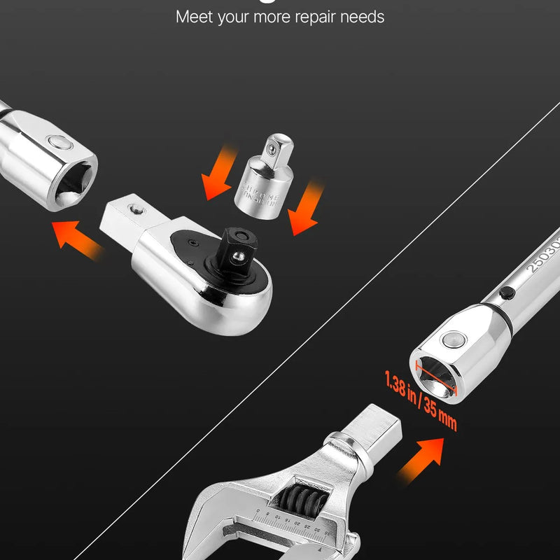 Regulējama klikšķa momentatslēga, 12,7 mm, 27,1–216,8 Nm