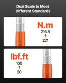 Regulējama klikšķa momentatslēga, 12,7 mm, 27,1–216,8 Nm