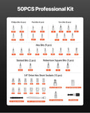 Klikšķa momentatslēgu komplekts, 6,35 mm, 2,3–27,1 Nm, oranža
