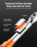 Klikšķa momentatslēgu komplekts, 6,35 mm, 2,3–27,1 Nm, oranža