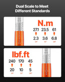 Klikšķa momentatslēgu komplekts, 3 daļas, 6,35 / 9,5 / 12,7 mm, divvirzienu