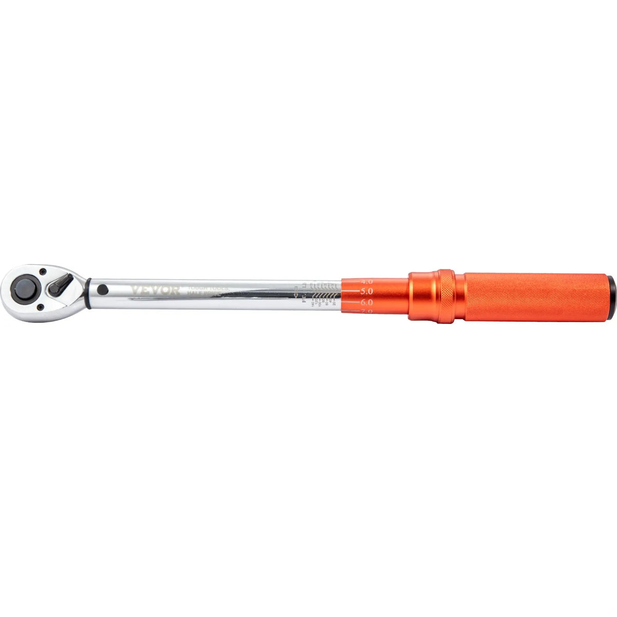 VEVOR Torque Wrench, 1/2" Drive, Adjustable Range 14–204 N·m, Mechanical Click Type Wrench with Bi-directional Operation, Dual Scale Display, Includes Adapters and Extension Bar