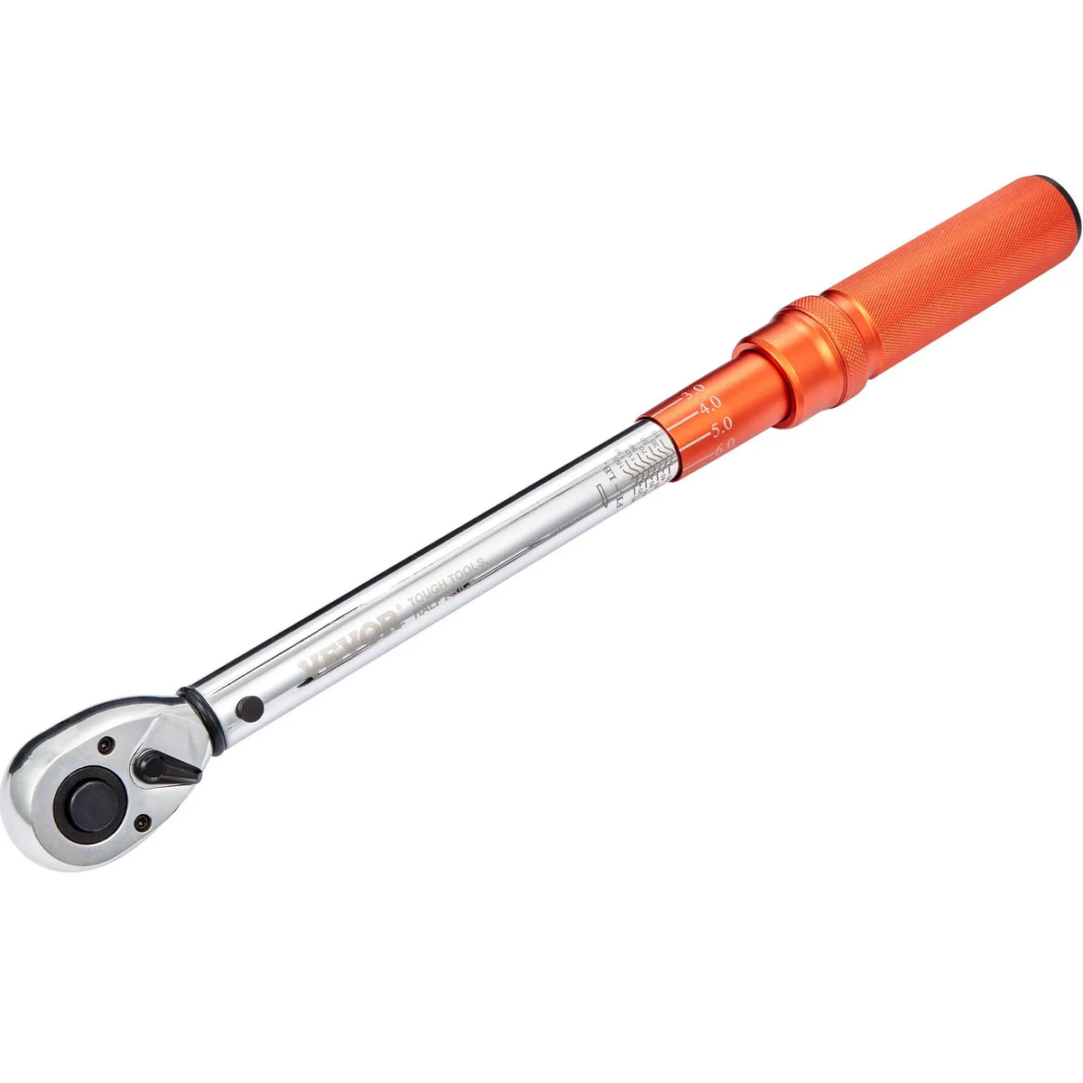 VEVOR Torque Wrench, 1/2" Drive, Adjustable Range 14–204 N·m, Mechanical Click Type Wrench with Bi-directional Operation, Dual Scale Display, Includes Adapters and Extension Bar