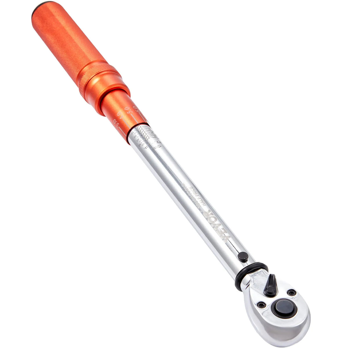 VEVOR Torque Wrench, 1/2" Drive, Adjustable Range 14–204 N·m, Mechanical Click Type Wrench with Bi-directional Operation, Dual Scale Display, Includes Adapters and Extension Bar