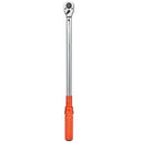 Griezes atslēga 12,7 mm, klikšķa mehānisms, 34–340 Nm, divvirzienu regulējama, ar skalām, adapteriem un pagarinājuma stieni