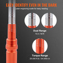 Griezes atslēga 12,7 mm, klikšķa mehānisms, 34–340 Nm, divvirzienu regulējama, ar skalām, adapteriem un pagarinājuma stieni