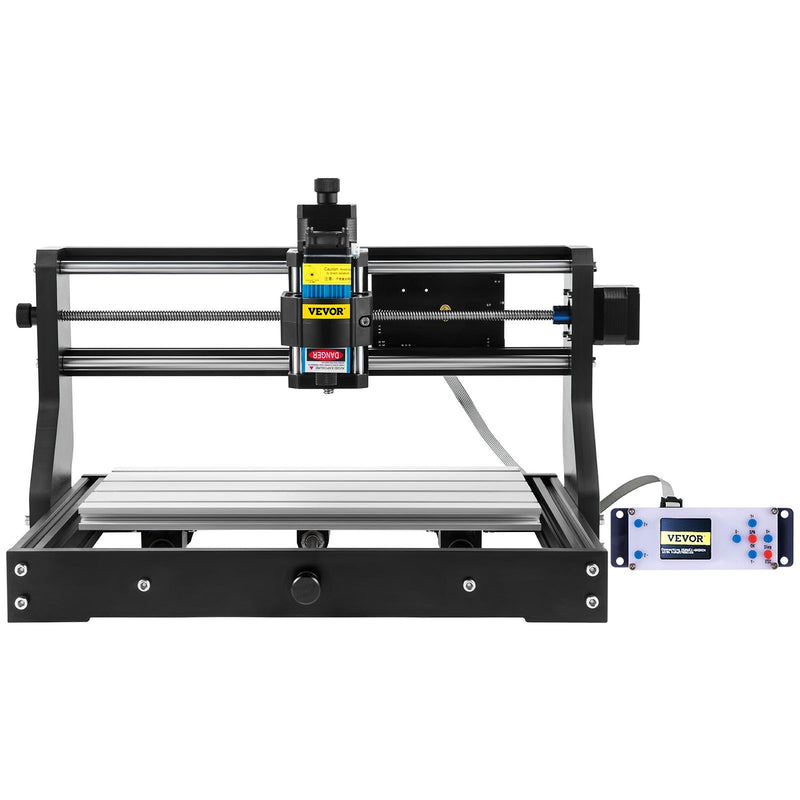 VEVOR CNC 3018 Pro 500mW 300×180×45 mm CNC mašīna ar GRBL vadību, mini lāzera gravētājs ar offline kontrolieri, 3 asi lāzera gravēšanas mašīna grebšanai un frēzēšanai plastmasai, akriliem, PVC un kokam