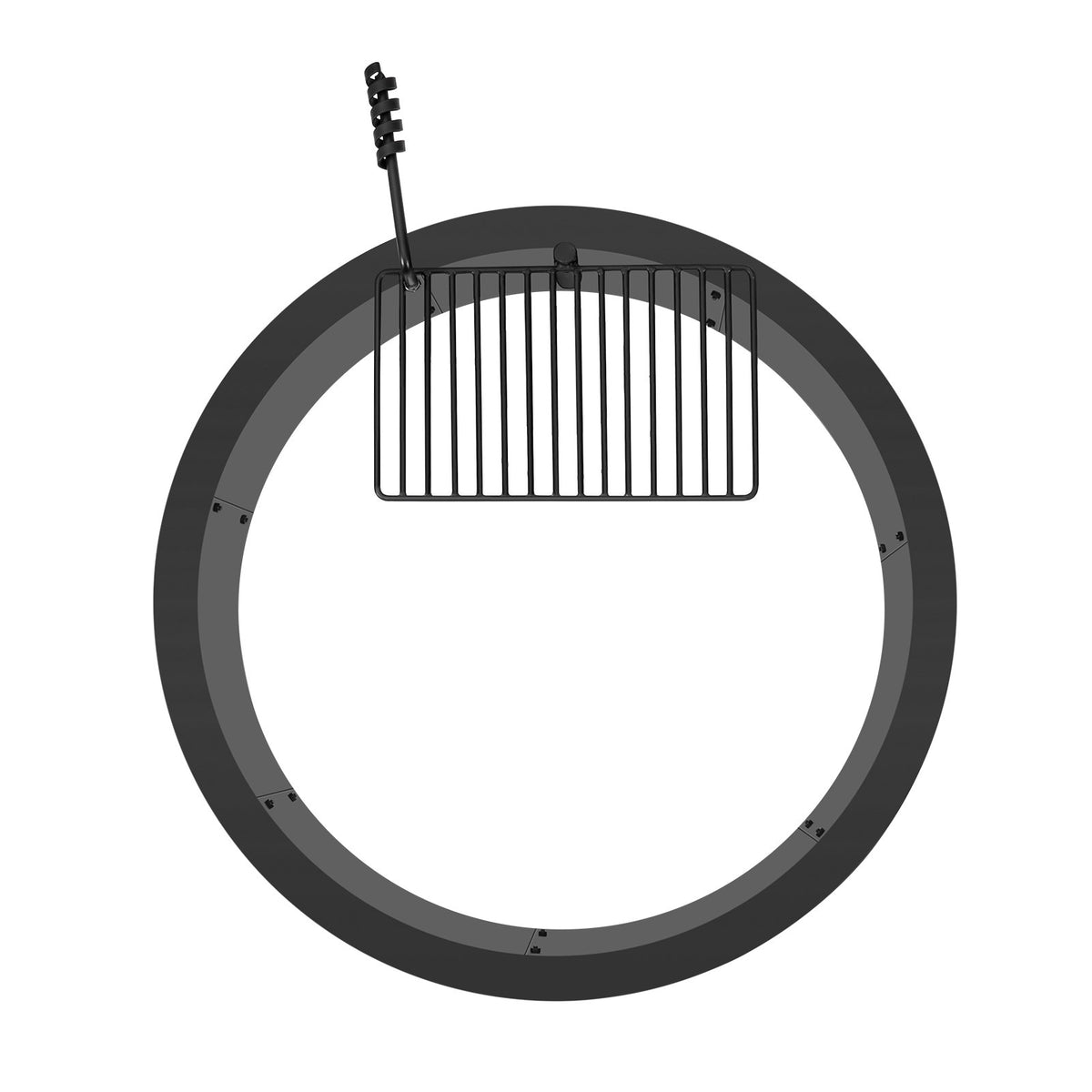 VEVOR Fire Ring with Grill Function – 89 cm Outdoor Steel DIY Fire Pit Insert