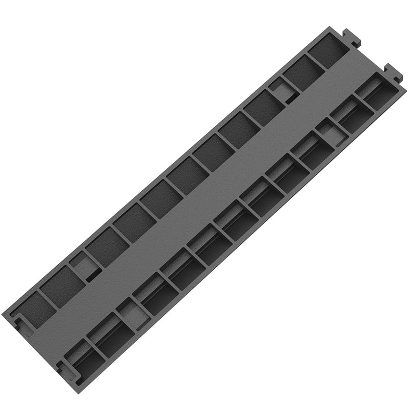 VEVOR kabeļu aizsargu uzbrauktuve, 5 gabali ar 2 kanāliem Ātrumvaļņa gumijas modulārā uzbrauktuve ar 5000 kg slodzes kapacitāti, aizsargājošā vadu uzbrauktuve piebraucamiem ceļiem, gumijas ātrumvaļņi un kabeļu aizsargi