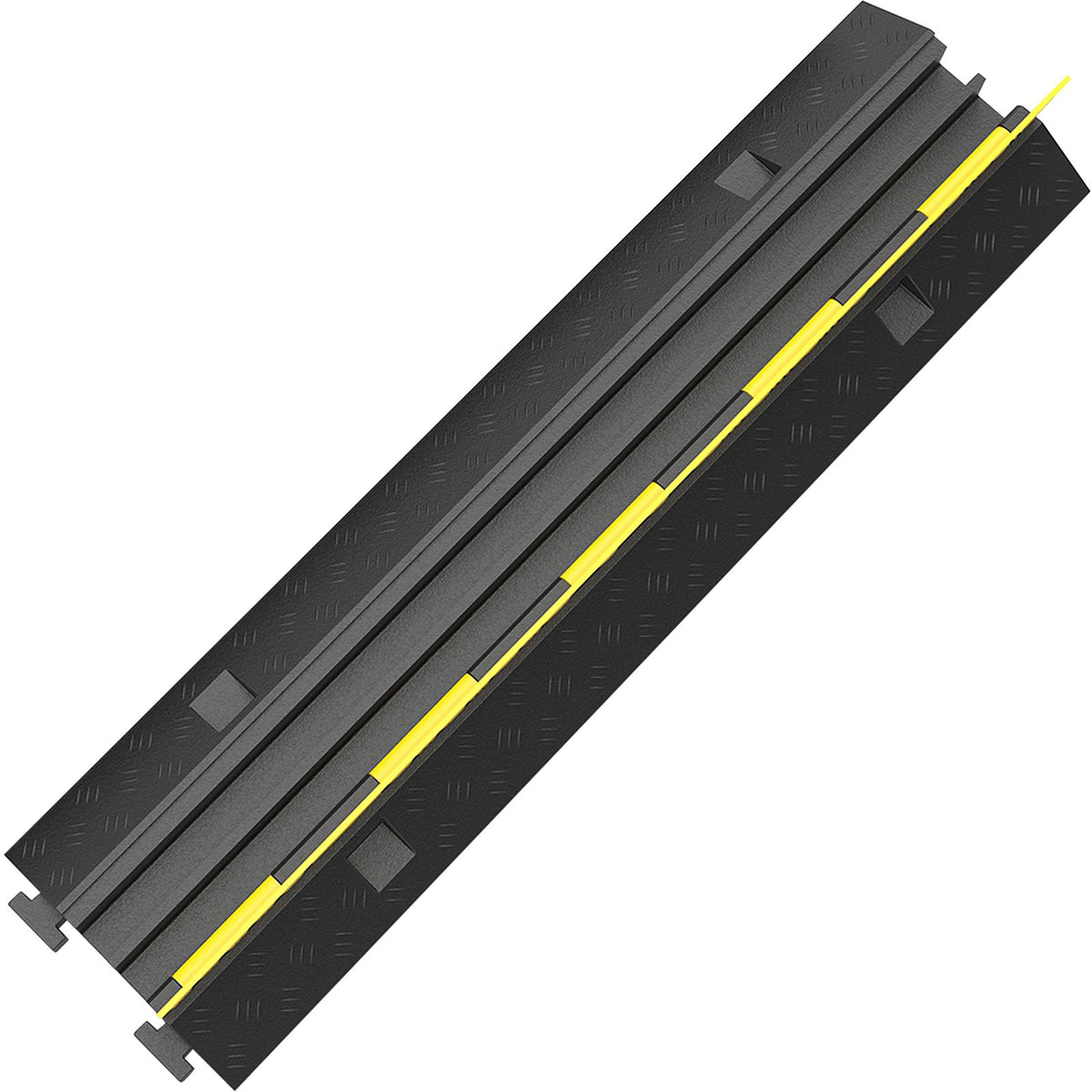 VEVOR Cable Protector Speed Bump, 5 Pieces with 2 Channels Modular Rubber Speed Bump with 5000 kg Load Capacity, Protective Cable Ramp for Driveways, Rubber Speed Bumps and Cable Protectors