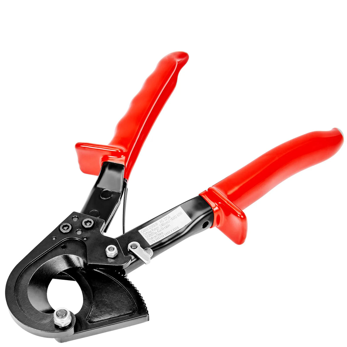 VEVOR Ratchet Cable Cutter 25.4 cm, Cuts Up to 240 mm², with Ergonomic Handle, Quick-Release Lever and Silicon-Manganese Steel Blade