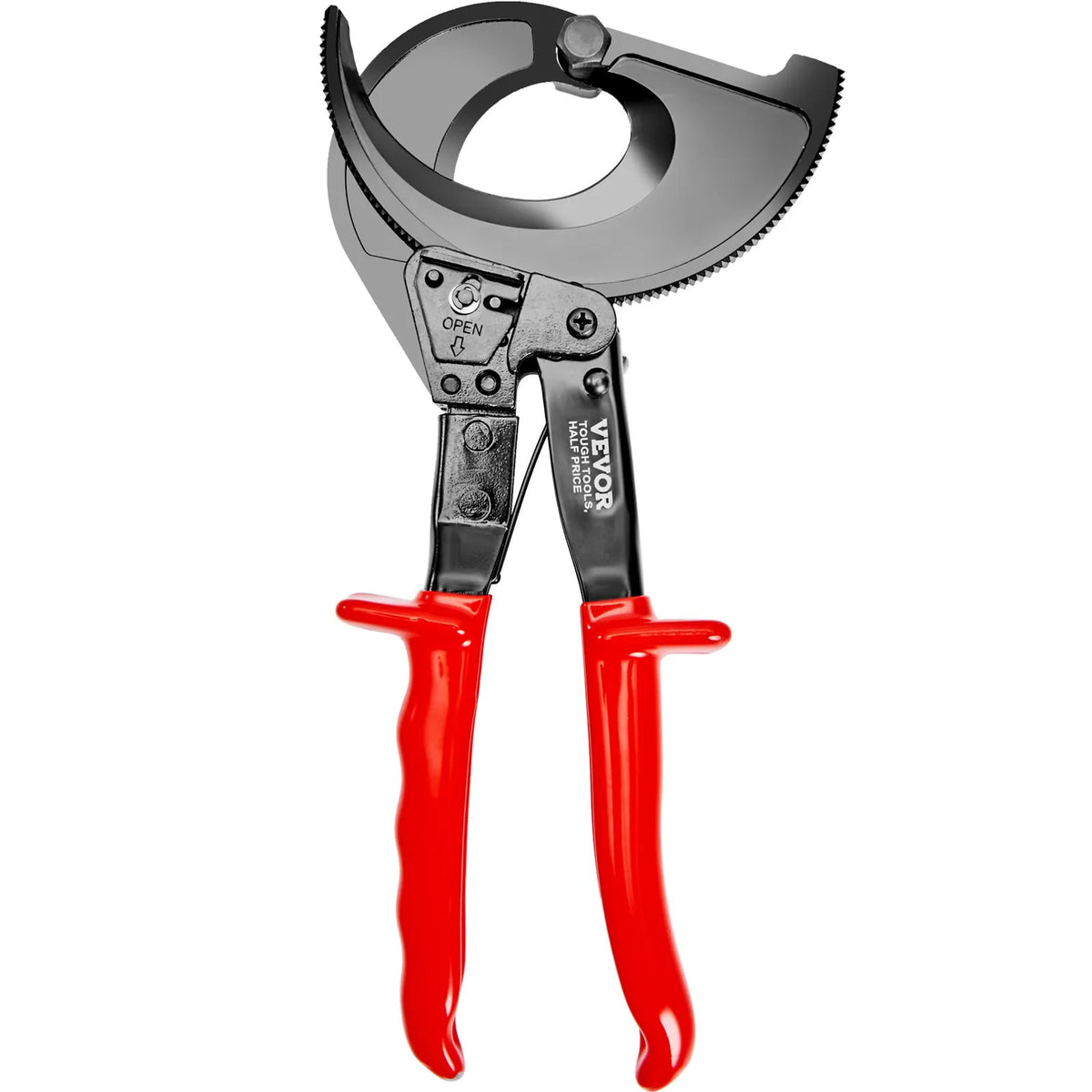 VEVOR Ratchet Cable Cutter 280 mm, Cuts up to 400 mm², with Comfortable Handle, Quick-Release Lever and Silicon-Manganese Steel Blade