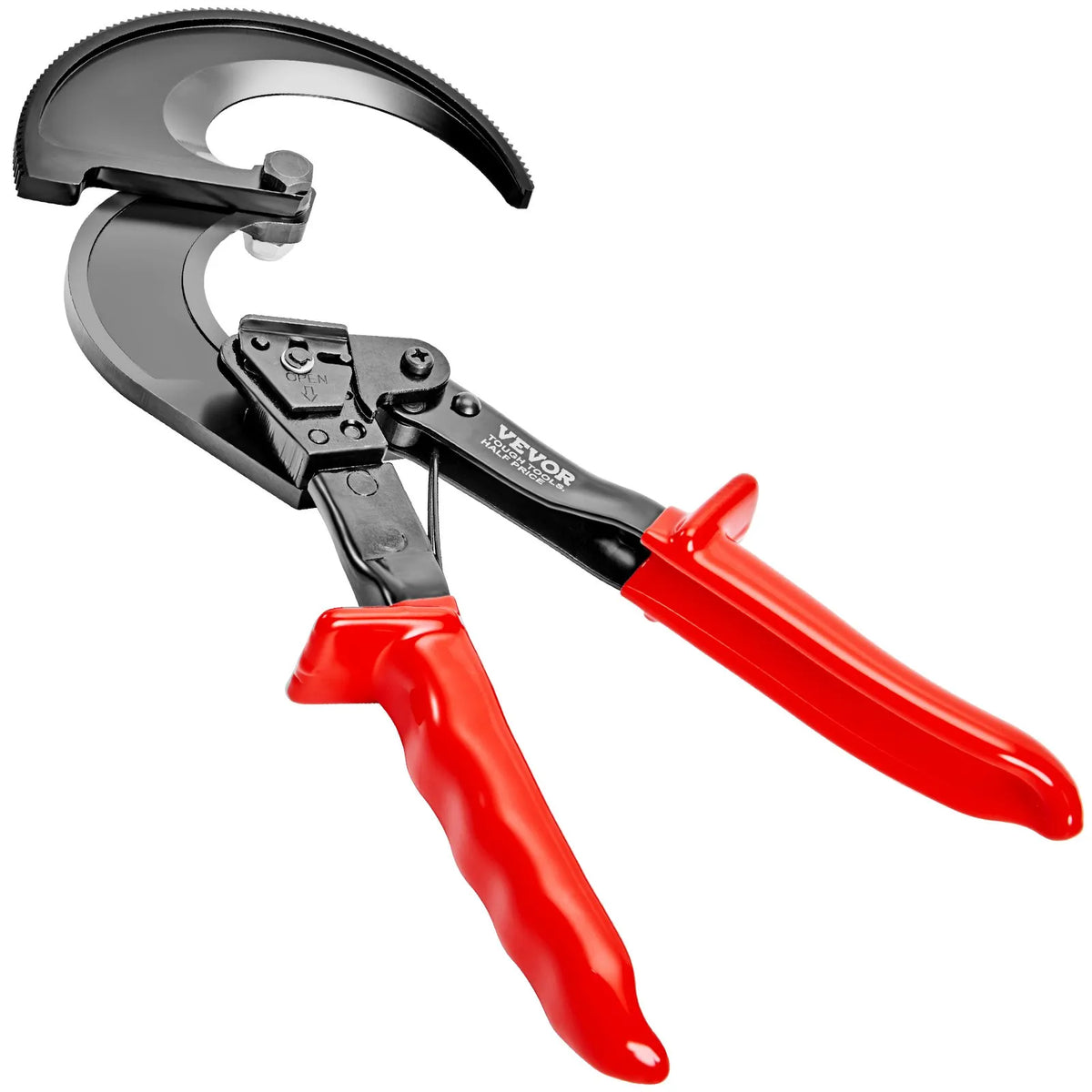 VEVOR Ratchet Cable Cutter 280 mm, Cuts up to 400 mm², with Comfortable Handle, Quick-Release Lever and Silicon-Manganese Steel Blade