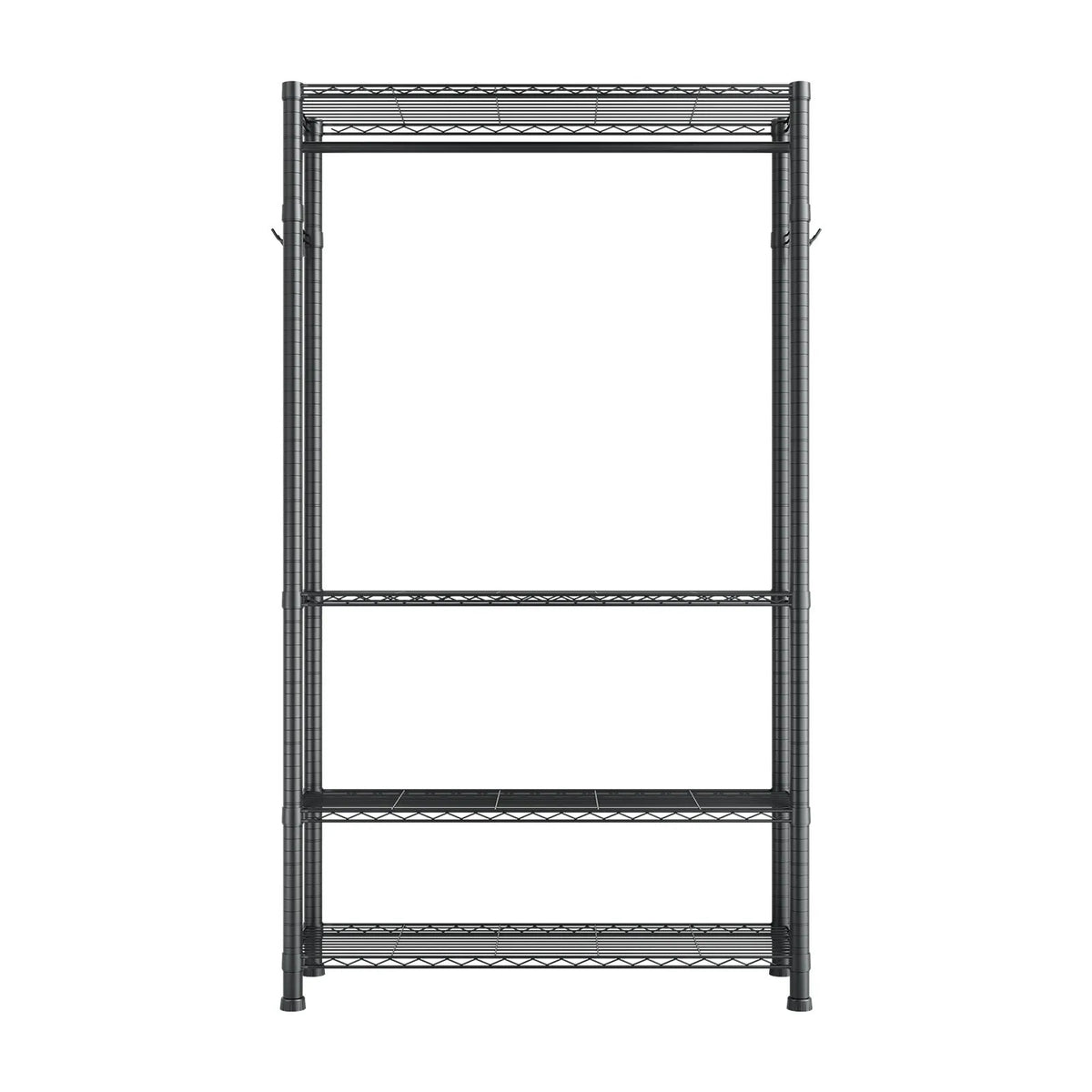Adjustable 4-Tier Clothing Rack, Carbon Steel, 227 kg Load Capacity, Suitable for Bedroom, Clothing Store and Hallway