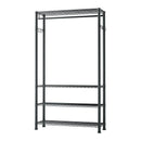 Regulējams apģērbu statīvs ar 4 līmeņiem, izgatavots no oglekļa tērauda, 227 kg kravnesība, piemērots guļamistabai, apģērbu veikalam un koridoram