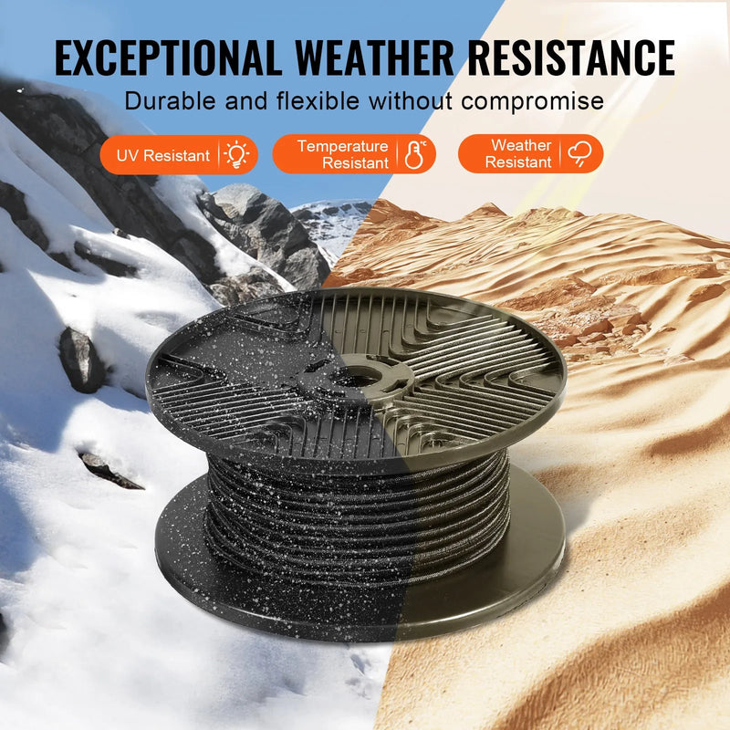 9,5 mm gumijas troses ruļļis 36 m smagas slodzes ar 100 % stiepumu