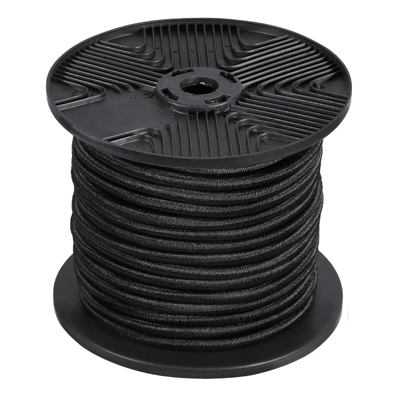 6,35 mm gumijas virve, 36 m rullis, smagā tipa gumijas stiprinājumi ar 100% izstiepumu