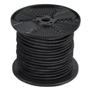 6,35 mm gumijas virve, 36 m rullis, smagā tipa gumijas stiprinājumi ar 100% izstiepumu