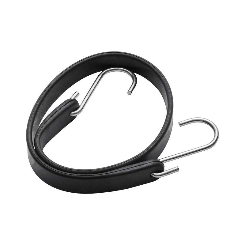 50 gab. plakanās bungee siksnas 19,8 mm ar S veida āķi