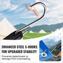 50 gab. plakanās bungee siksnas 19,8 mm ar S veida āķi